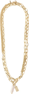 Pilgrim Enchantment Freshwater Pearl & Chunky Chain Necklace - Gold