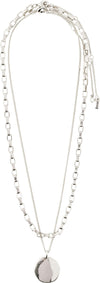 Pilgrim Bathilda Silver Double Necklace