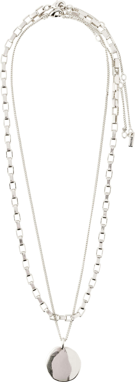 Pilgrim Bathilda Silver Double Necklace