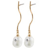 Pilgrim Gold Pearl Drop Earrings