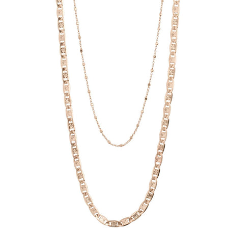 Pilgrim Intuition Double Necklace - Rose Gold