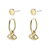 Pilgrim Poesy Gold Earrings