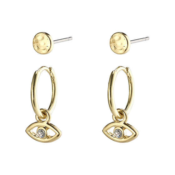 Pilgrim Poesy Gold Earrings