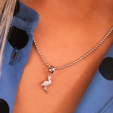 Rebecca Silver Flamingo Charm