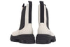 Alpe White Leather Chunky Mid Length Ankle Boots