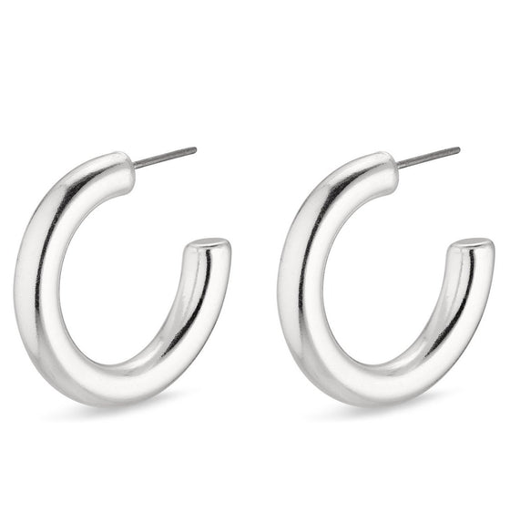 Pilgrim Maddie Silver Large Hoop Earrings