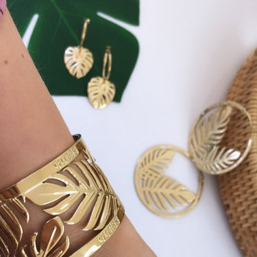 Guess Tropical Sun Gold Hoop Earrings