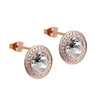 qudo rose gold earrings - clear