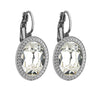 Qudo Tivola Silver Delight Drop Earrings - Clear
