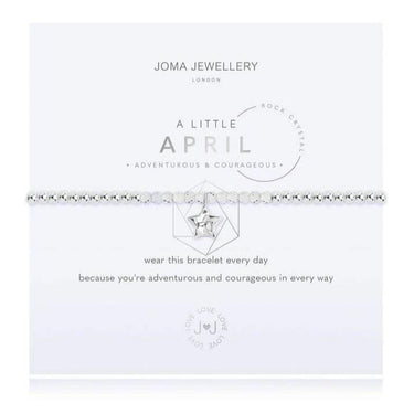 Joma Birthstone April Rock Crystal Bracelet
