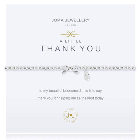 Joma Thank You Bridesmaid Bracelet