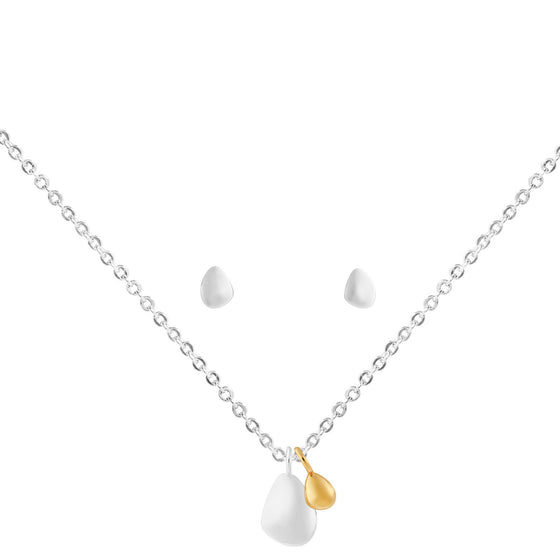 Joma Pebble Earrings/Necklace Set 3806 
