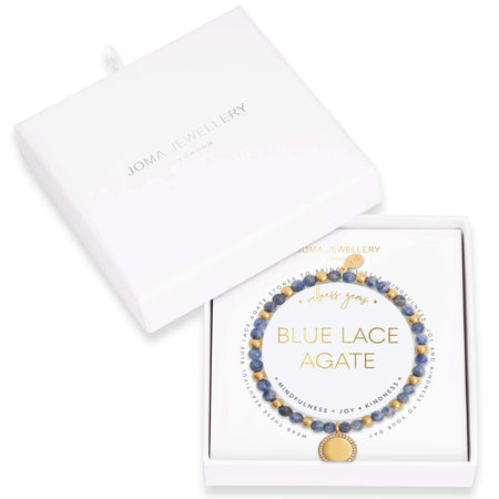 Joma Wellness Gems Bracelet -  Blue Lace Agate