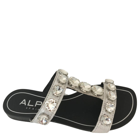 Alpe T Bar Sandals - Silver