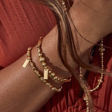 ChloBo Twisted Cube Bracelet - Gold