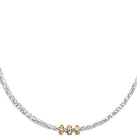 Joma Halo Venetian Pave Necklace - Silver