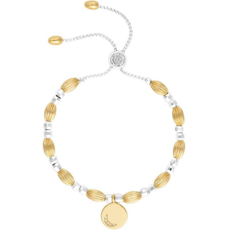 Joma Two Tone Moon Disc Bracelet