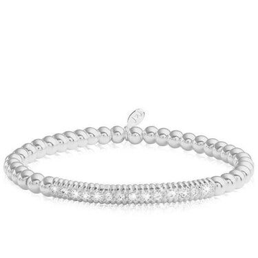 Joma Silver Pave Ball Bracelet