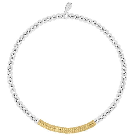 Joma Two Tone Pave Ball Bracelet