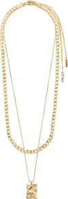 Pilgrim Bathilda Gold Double Necklace