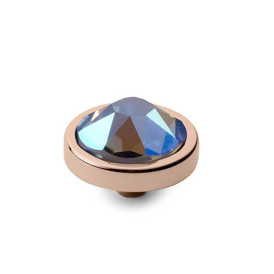 Qudo Canino 8mm Rose Gold Topper - Light Sapphire Shimmer