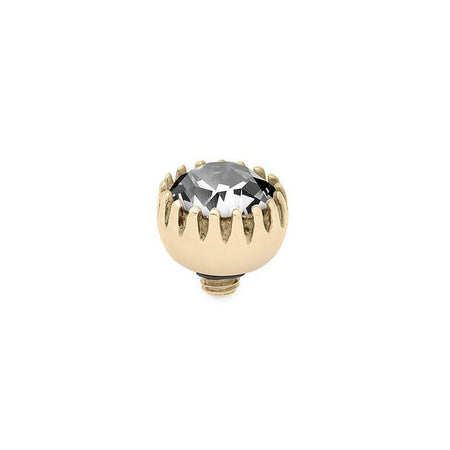 Qudo London 8mm Gold Topper - Clear Crystal
