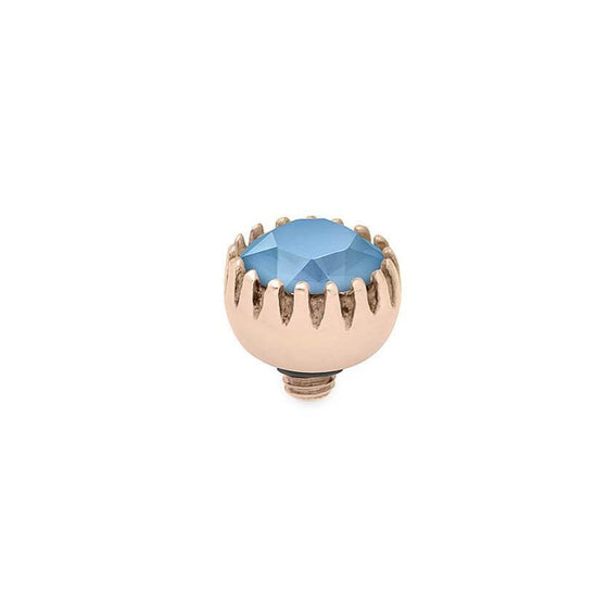 Qudo London 8mm Rose Gold Topper - Summer Blue