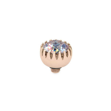 Qudo London 8mm Rose Gold Topper - White Patina