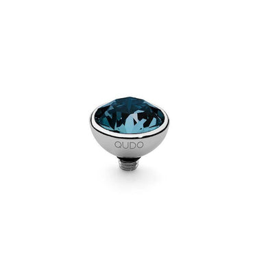 Qudo Bottone 10mm Silver Topper - Montana Sapphire