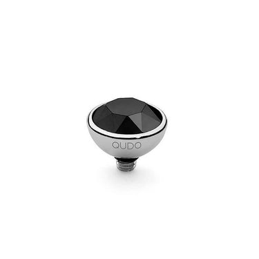 Qudo Bottone 10mm Silver Topper - Jet Black