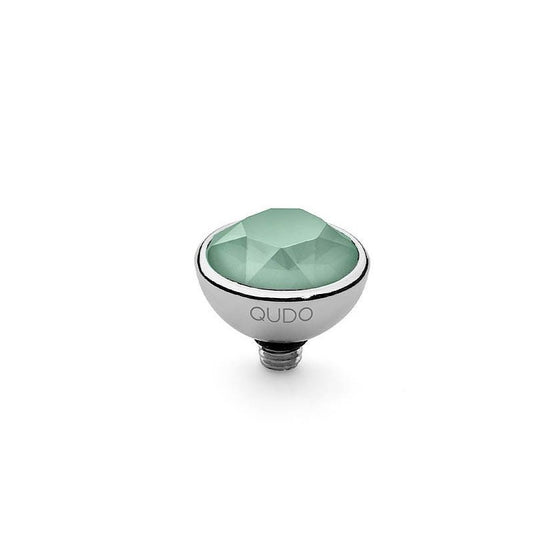 Qudo Bottone 10mm Silver Topper - Mint Green