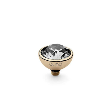 Qudo Bottone 10mm Gold Topper - Clear Crystal