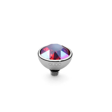 Qudo Bottone 10mm Silver Topper - Light Siam Shimmer