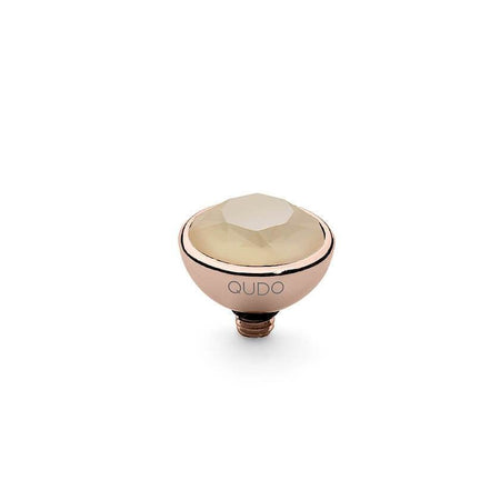 Qudo Bottone 10mm Rose Gold Topper - Ivory Cream