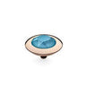 Qudo Tondo 13mm Rose Gold Topper - Azure Blue