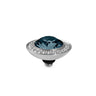 Qudo Tondo Deluxe 13mm Silver Topper - Montana Sapphire