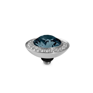 Qudo Tondo Deluxe 13mm Silver Topper - Montana Sapphire