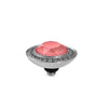 Qudo Tondo Deluxe (dark setting) 13mm Silver Topper - Light Coral