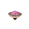 Qudo Tondo Deluxe (dark setting) 13mm Rose Gold Topper - Peony Pink