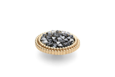 	Qudo Fabero 15mm Gold Topper - Metallic Silver