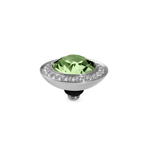 Qudo Tondo Deluxe 13mm Silver Topper - Peridot