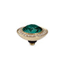 Qudo Tondo Deluxe 13mm Gold Topper - Emerald