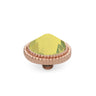 Qudo Fabero 10mm Rose Gold Topper - Yellow Opal