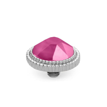 Qudo Fabero 10mm Silver Topper - Peony Pink