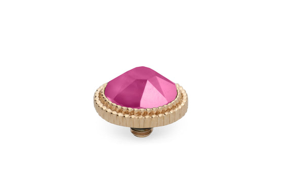 Qudo Fabero 10mm Gold Topper - Peony Pink