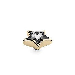 Qudo Stellar 13mm Gold Topper - Clear Crystal