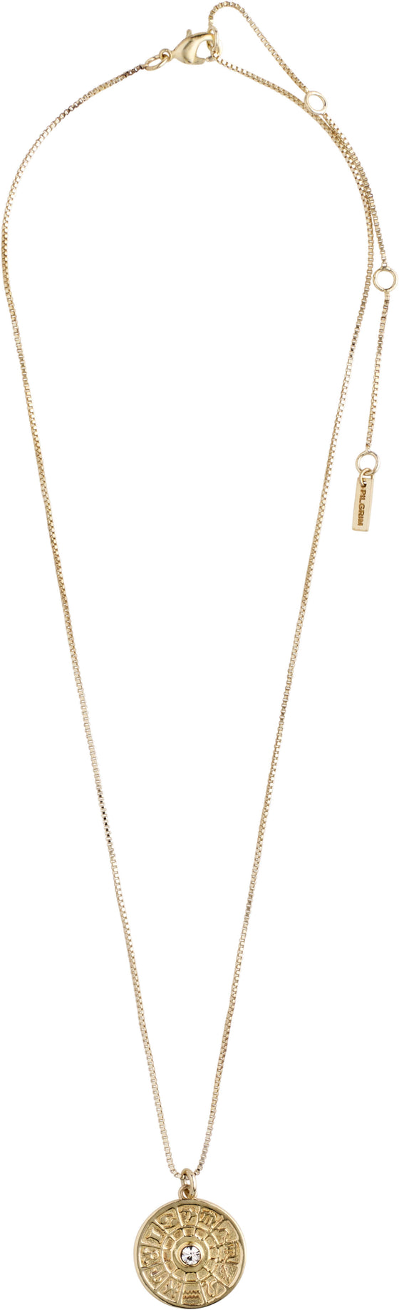 Pilgrim Fia Gold Zodiac Necklace