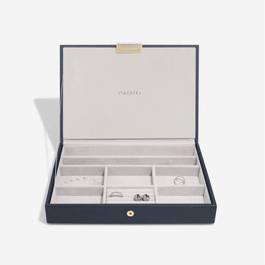 Stackers Classic Jewellery Box (Set) - Pebble Navy