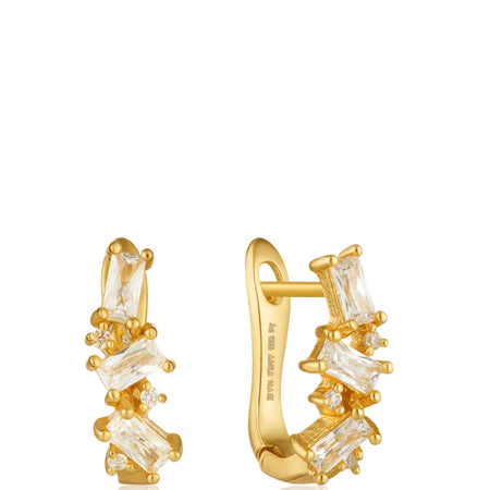 Ania Haie Glow Getter Cluster Huggie Hoop Gold Earrings