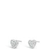 Absolute Kids Sterling Silver Small Crystal Heart Earrings